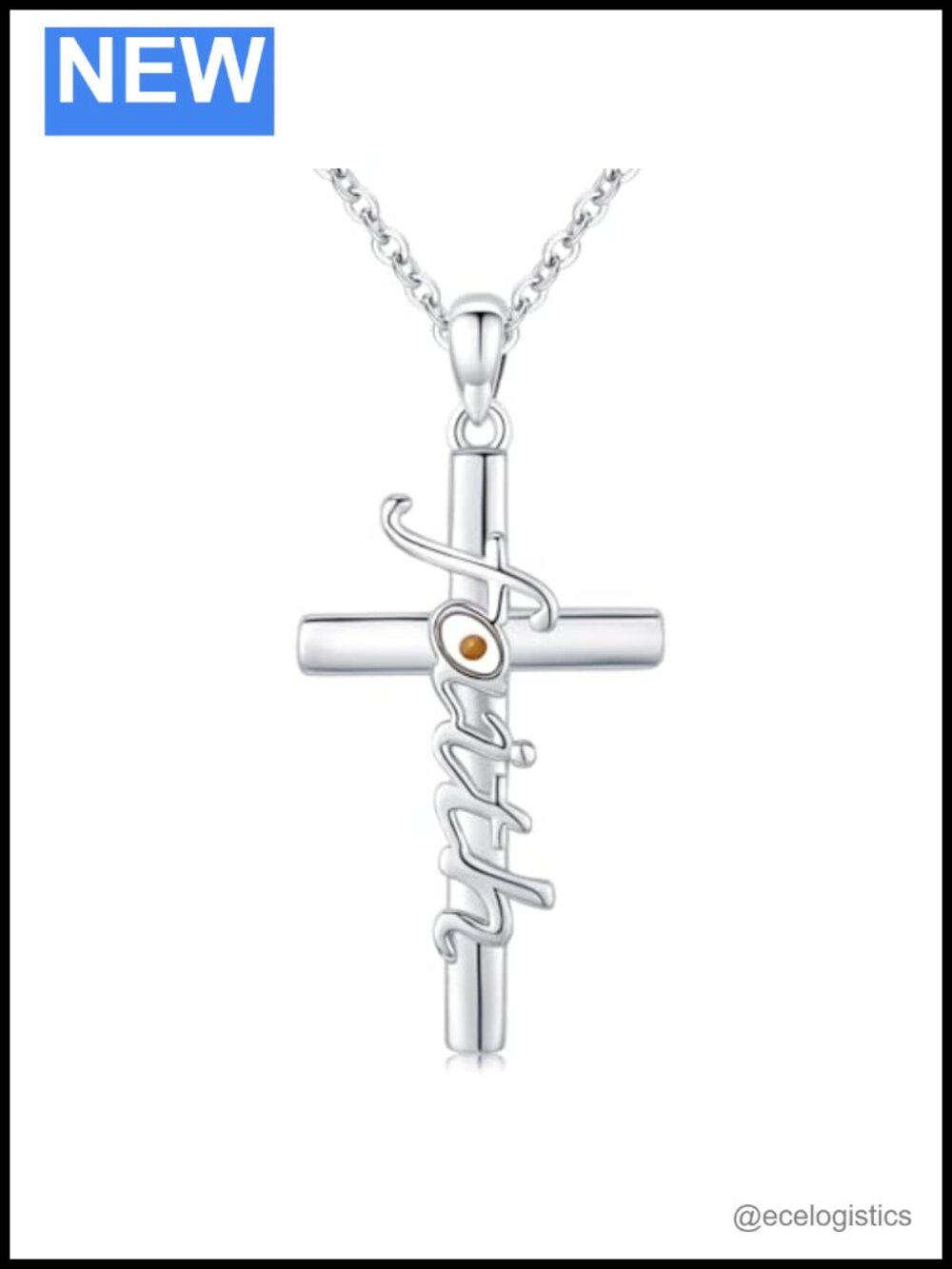925 Sterling Silver Cross Necklace Religious Pendant